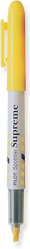 Miniatura 2 de Pilot Spotliter Supreme - Resaltadores fluorescentes con punta de cincel, color amarillo, paquete de 5 unidades (16008)