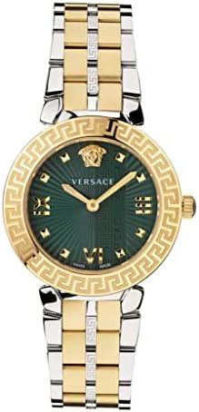 Versace Womens Green 36 mm Greca Icon Watch VEZ600321
