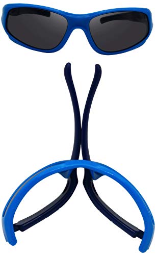 Coolsome Kids Flexible Polarized Uv Protection Sunglasses For Boys Girls Age 3-10 With Strap (Blue Ii) #TOP2