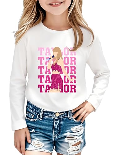 Image of Girl Country Music T-Shirt - Kids Singer Letters Graphic Birthday Shirts Gifts Fan Song Tour Concert Outfit Top