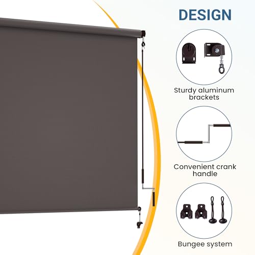 Wisteria Lane Integrated Outdoor Roller Shade 10' W x 8' H, Assembly Free Outdoor Patio Blinds with 420GSM Upgraded Fabric for 95% UV Blockout, Cordless Patio Sun Shade Cloth for Outdoor Indoor by Wisteria Lane - Image 5