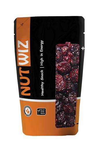 Image of Nutwiz Dried Whole Cranberries 250 Grams - Craneberries Dry Fruit | Sweet and Juicy Superfruit Packed with Antioxidants & Vitamins | Perfect for Smoothies, Trail Mix, Baking & Kid-Friendly Snacking | Jumbo Craneberry Best for Vegan-Friendly | No Added Sugar Healthy Berries