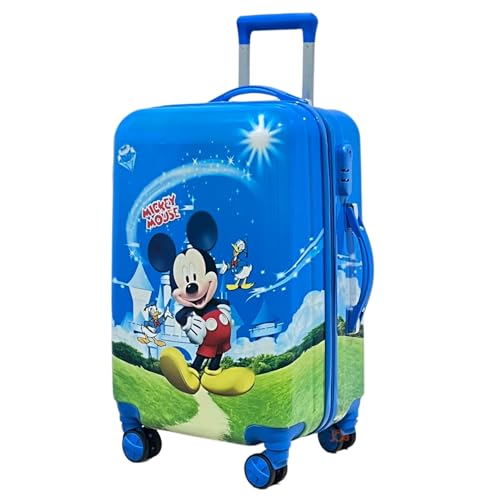 Image of JUNIOR JOE Polycarbonate Kids Carry On Luggage Hardside Rolling Suitcase 24 Inches Travel Trolley Bag (Design-4, Spinner, Multicolor)