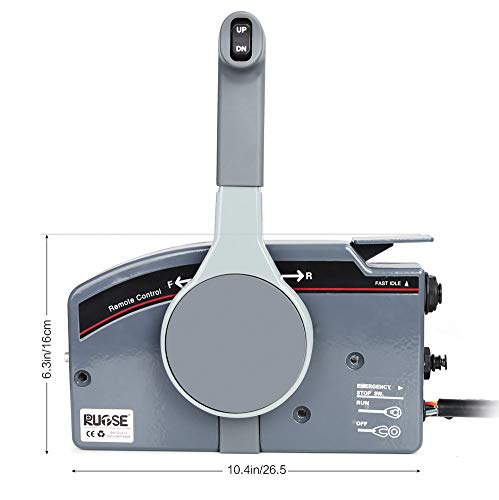 Rupse Outboard Remote Control Box Side Mount Push Open Outboard Motor,Boat Throttle Control For Yamaha With 10 Pin Cable 16.7Ft Harness Oem 703-48205 #TOP3