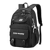 Mochila Impermeável Feminina Escolar Fashion,Mochilas Para Notebook, Ornamento Panda de cortesia Preto