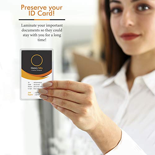 Tyh Supplies 100-Pack 2 X 3.5 Inch 5 Mil Business Card Clear Hot Glossy Thermal Laminating Pouches Lamination Sheet Laminator Pockets #TOP5