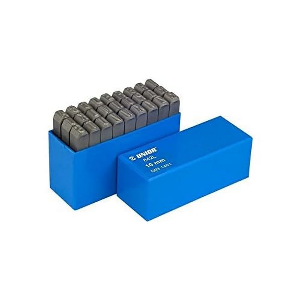 Poinçons alphabet 8mm UNIOR pour numéroter et identifier vos pièces métalliques