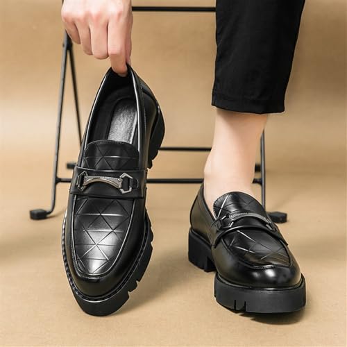 Formal Shoes for Men Men's Slip-On Orthopedic Dress Shoes, Comfortable Leather Oxford Loafers, Non-Slip Business Work Shoes, Low Top Casual Walking Flats with Block Heel2