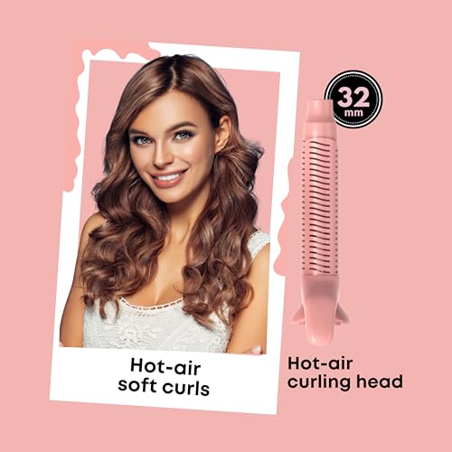 Image of Alan Truman Big Volumiser Set for Easy Blowdrying, Curling, Waving & Blow Styling at home - Pastel Pink