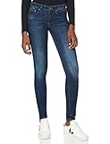 Mittelschwerer 10,2-oz-Denim G-STAR RAW Damen Jeans Midge Zip Mid Waist Skinny, Blau (Dk Aged 6553-89), 30W / 30L