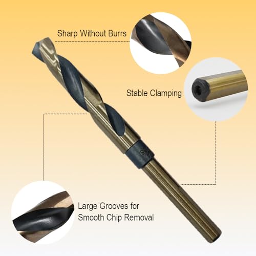 Durable Reduced Drill Bits 16mm High Speed Steel 4341 with 10mm Shank for Stainless Steel Alloy Metal Plastic Wood (Bronze; 150 * 16mm) 3 Durable Reduced Drill Bits 16mm High Speed Steel 4341 with 10mm Shank for Stainless Steel Alloy Metal Plastic Wood (Bronze; 150 * 16mm) - Image 3