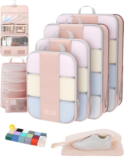 OlarHike 8 Set Compression Packing Cubes