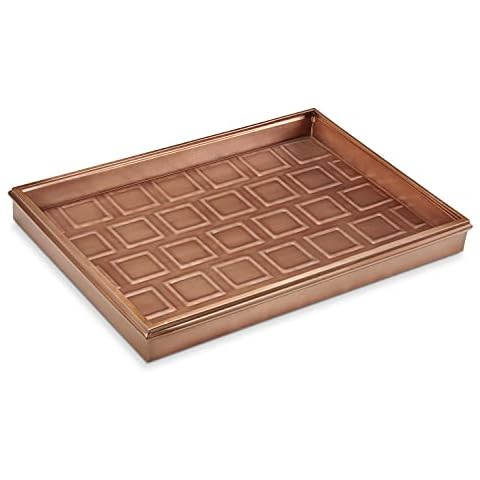Good Directions 4103VB Squares Multi-Purpose Tray Boots, Shoes, Storage, and More, 20 In x 14 In x 2 In, Copper Cover