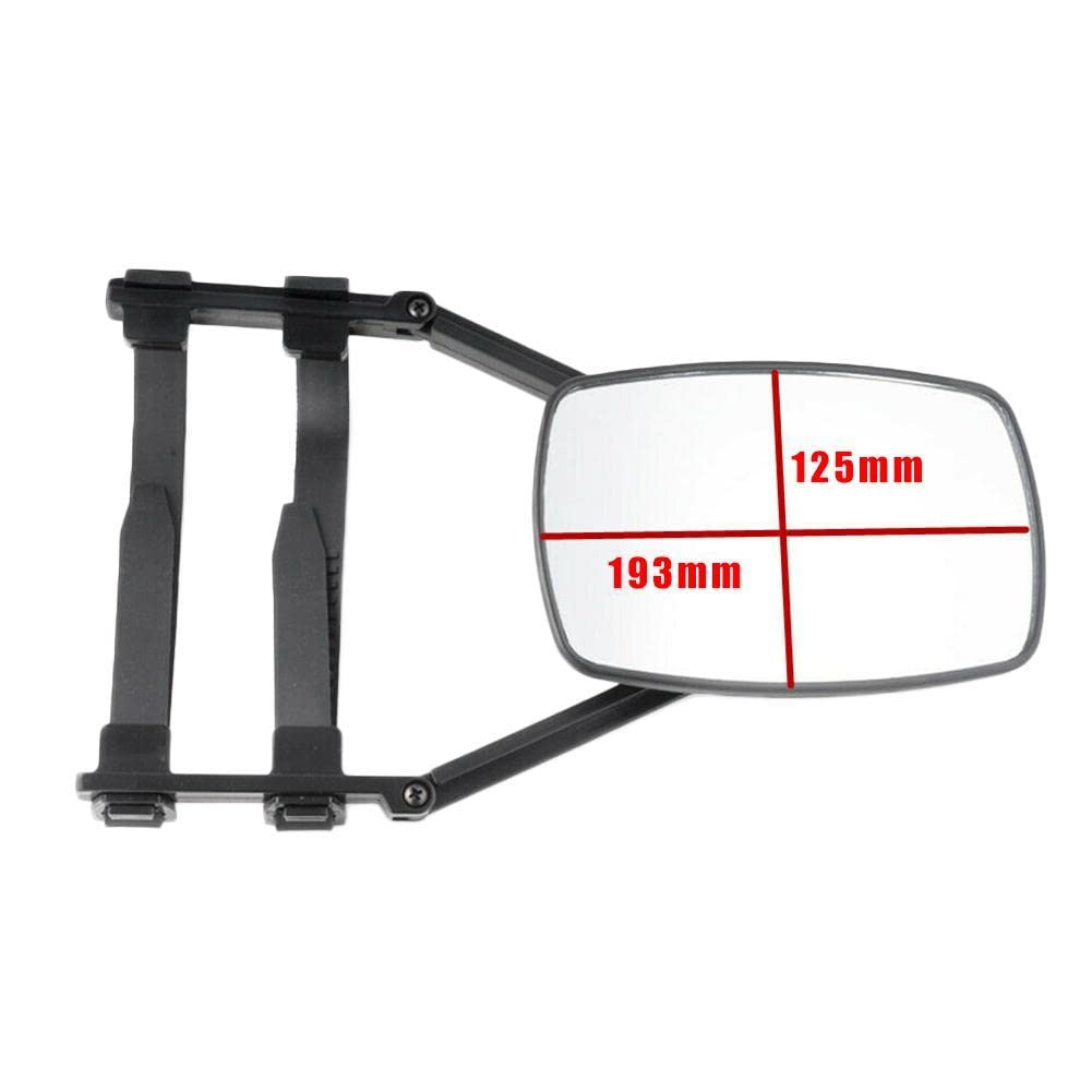 2PCS Espejo para remolque de automóvil, Espejo auxiliar de remolque fácil de montar, Espejo de remolque ajustable,para la mayoría de los espejos de vehículos grandes