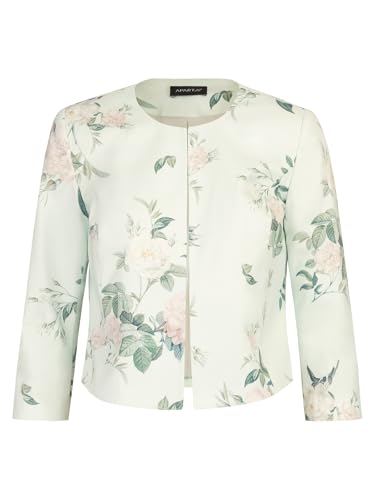 Bolero de satén con estampado floral mate y textura suave para cubrir hombros