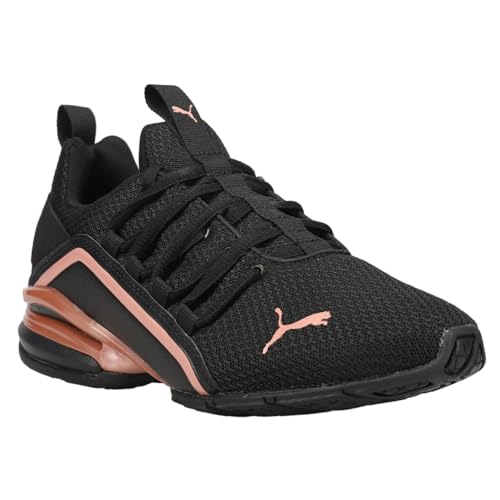 Image of PUMA Womens Axelion Running Shoe, Puma Black-Rose Gold, 6 Wide