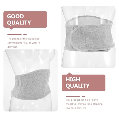 Faja lumbar unisex portátil elastica de algodón gris miniatura 7