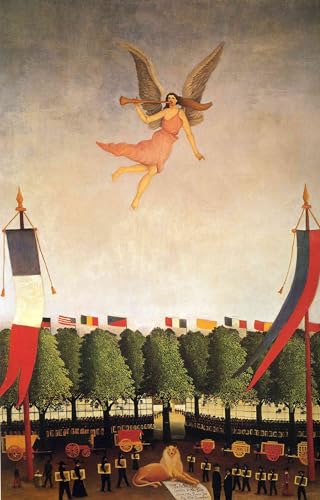 Affiche Henri Rousseau La 22ème Exposition peinture sur toile abstraite salon 50x90cm