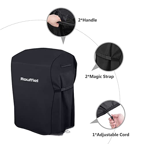 Rouffiel Gas Grill Covers, 30 Inch Bbq Grill Cover 420D Heavy Duty Waterproof, Outdoor Barbecue Cover Non-Fade And Rip Proof Fits Grills Of Weber, Char-Broil #TOP3