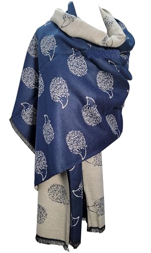 Châle pour femme GFM écharpe douce contre le froid hivernal motif hérisson