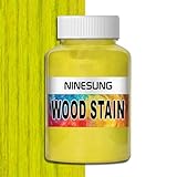 Ninesung Yellow Wood Stain | Wood Dye Powder for Indoor and Outdoor | Furniture Dye | Fast Drying | Furniture Stain for Wooden Pigment Coloring Powder (Yellow, 2 Ounces)