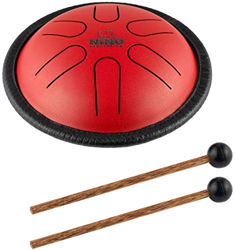 Nino Percussion Mini Melody Steel Tongue Drum Con Mazzetti - Per Tutte Le Età - Crea Facilmente Canzoni, Per Musica In Classe, Garanzia Di 2 Anni (Nin