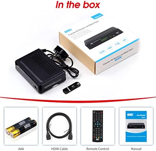 HD Freeview Set Top Box August DVB400 - Watch, Record, Play and Pause Live TV in 1080p High Definition - SCART and HDMI AV Out for Old and New Televisions