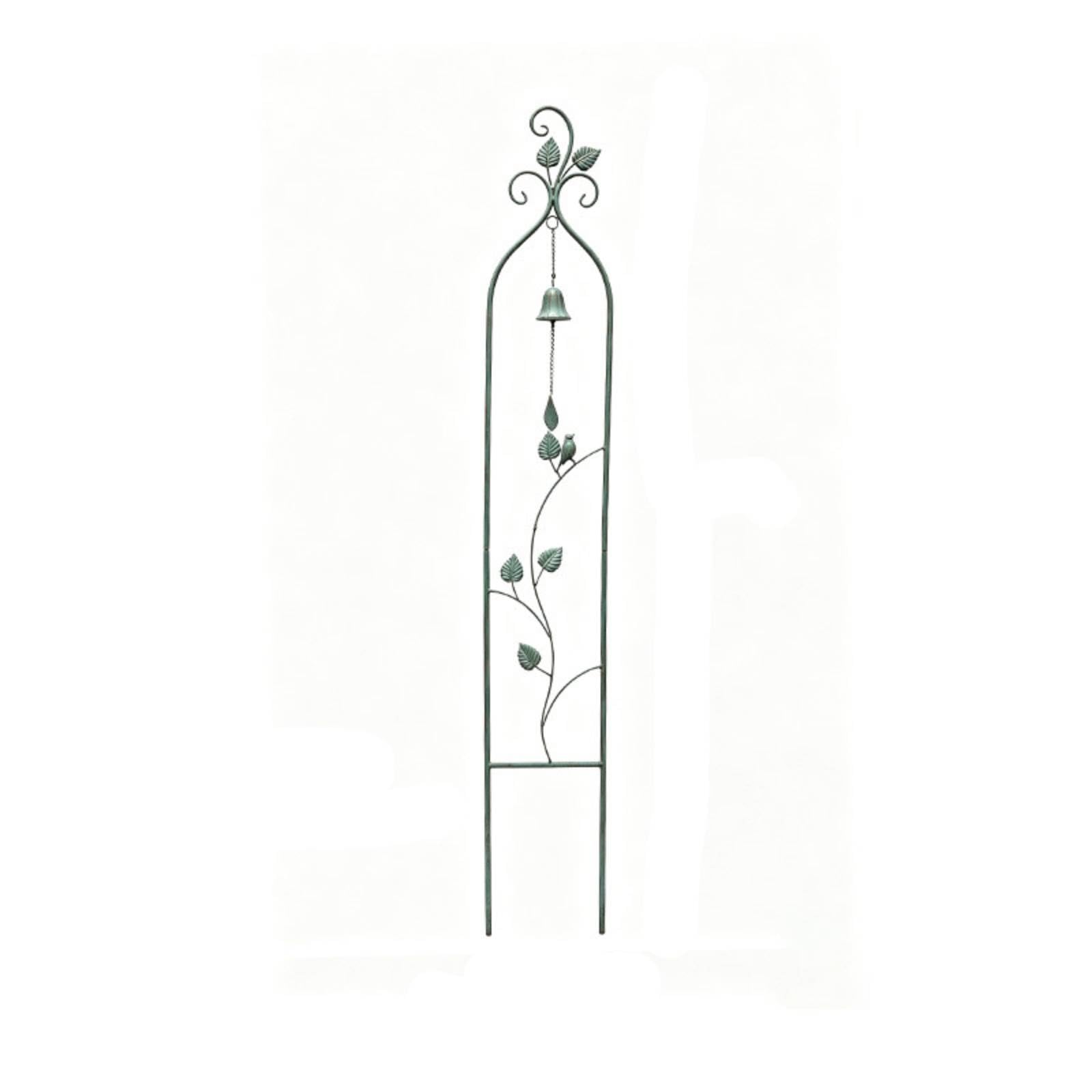 Rankgitter Schmal Spalier Antik Obelisk für Gartenliebhaber, Hobbygärtner, Garten, Balkon, Antik-Grün