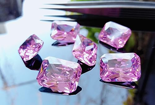 Oxyde de zirconium cubique rose diamant synthétique octogonal pour création bijoux - 2