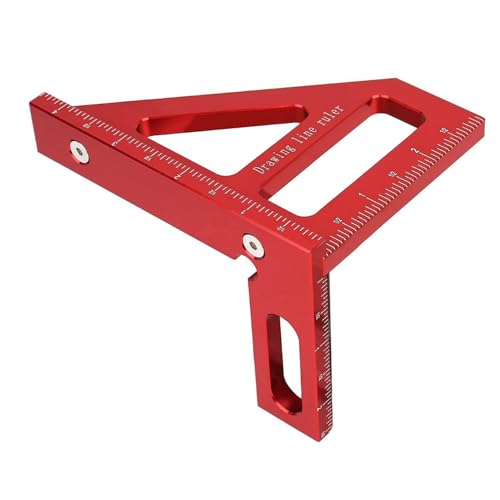 Regla triangular medidora de aluminio para carpintería miniatura 3