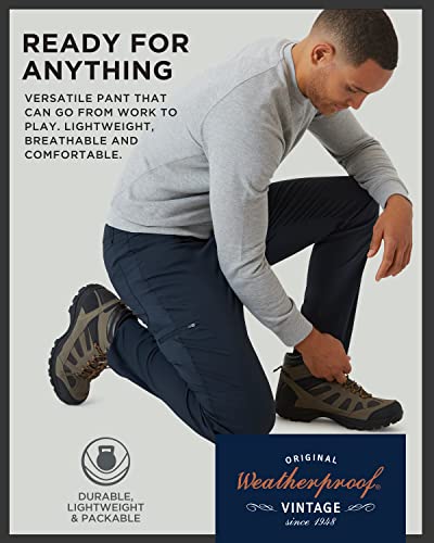 Weatherproof Vintage Cargo Pants For Men - Water Resistant Casual Mens Cargo Pants | Mens Hiking Pants | Regular Fit Casual Cargo Work Pants For Men | Outdoor Men's Cargo Pants| Size 42W X 30L, Navy #TOP4