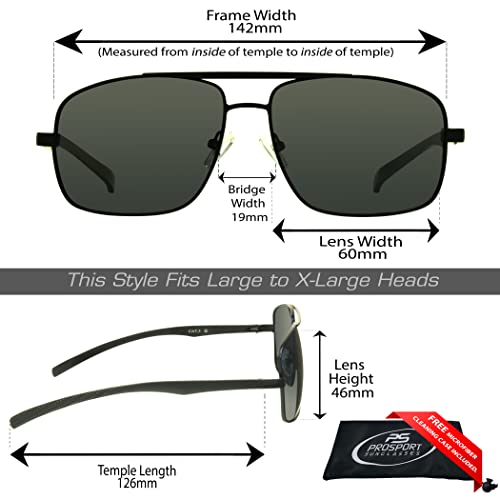 Image of proSPORT Aviator Big & Tall Sunglass Mens Oversize Extra Large & Wide Fit Polarized Available