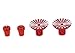 C32291RED Transmitter Stick Ends 3mm Size Thumb Style for Futaba Type Radio