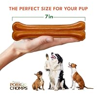 Pork Chomps Rawhide Free Pork Skin Dog Chew Bone, 7in, 1ct — image 4