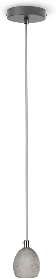 Smartwares IDE-60011 Circular Concrete Pendant Light, Industrial Design, E27, 60 W,8.2 x 6cm