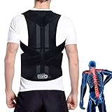 Brand New Double Pull Lumbar Lower Back Support Brace Exercise Belt Back support posture correction Adjustable (L:waist length fits 35.4-41.3, Black)