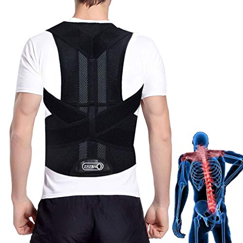 Back Brace for Men and Women, Posture Corrector with Adjustable Straps, Back Support Belt Waist Protector