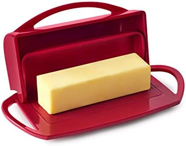 Better Dish Flip-Top Butter Dish without Spreader (Red)