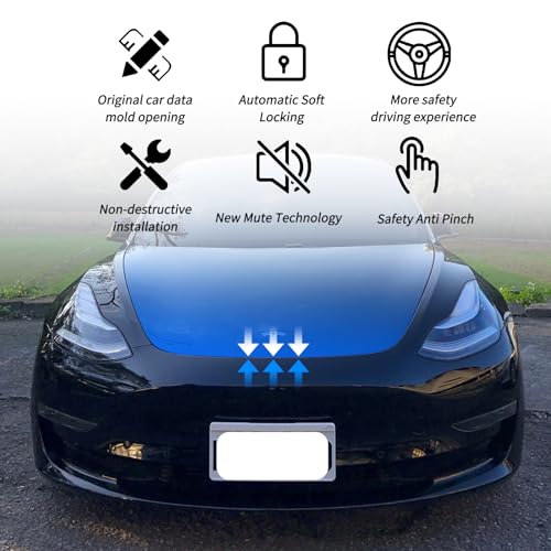 Image of Power Frunk Model Y Soft Close for Tesla Front Trunk Auto Closing Electric Automatic Lock Compatible with 2021 2022 2023 2024 (Not Fix 2019-2020 and Juniper)