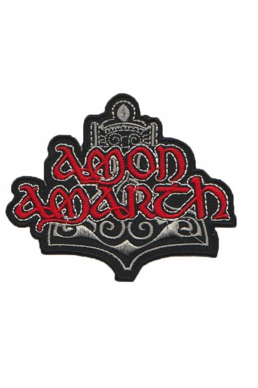 Amon Amarth Red Melodic Death Metal Patch Badge Embroidered Iron on Applique Patch Accessory