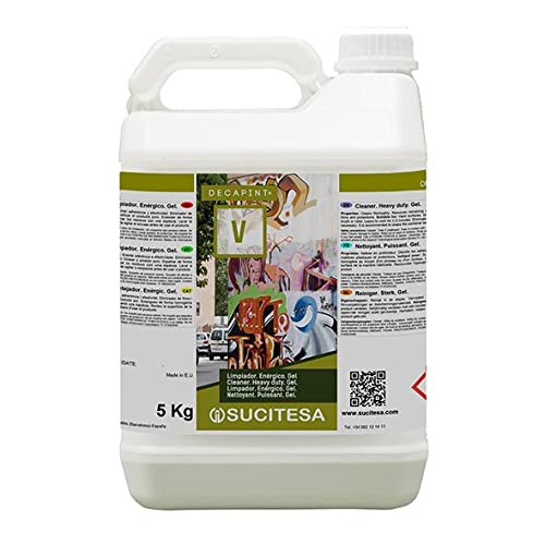 DECAPINT V BPF Limpiador enérgico en gel quita adhesivos y siliconas. Disolvente en profundidad en garrafa de 5 litros