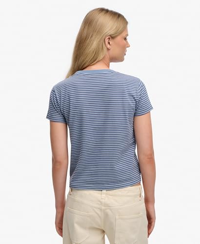 T shirt à rayures femme Superdry Essential Logo - vue 6
