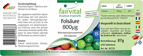 Folsäure von Fairvital 800µg für Kinderwunsch und Schwangerschaft