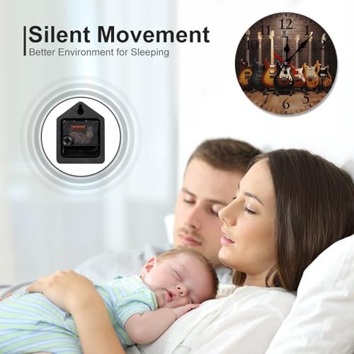 Reloj de Pared de Madera 12 Pulgadas Silencioso miniatura 4
