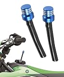 UBOG 2PCS Gas Cap Vent Tube,Car Accessories Gas Cap Vent Hose,Gas Fuel Tank Cap Valve Vent Hose,CNC One Way Gas Cap Vent Hose Tube with Aluminum Breather Valve for ATV Dirt Pit Motorcycle (Blue)