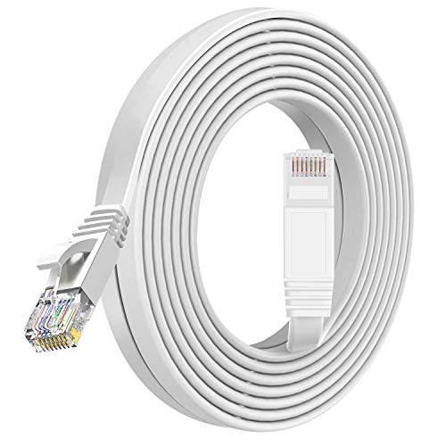 Pack 10 Unidades LAN Cable De Red Cat.7 1aTTack - 10 Gbps, Blindaje S/FTP, RJ45, Color Blanco, Pack De 10 Unidades De 1,5m Compatible Cat5 Cat6 Cat6a Cat8