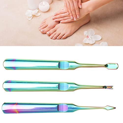 Kit Removedor de Cutícula 3 Peças, Empurrador de Pele Morta, Garfo para Remoção de Pele Morta, Empur
