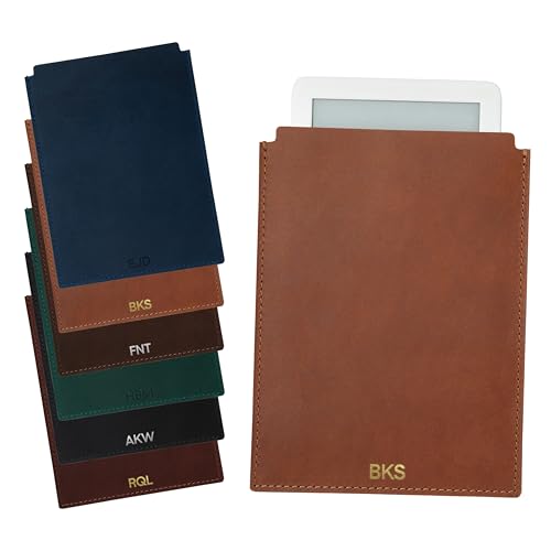 Northwind Personalized Leather Sleeve for 67 Inch Kindle Made in USA - Full Grain Leather Case Custom Monogram E-Reader Cover Minimalist Luxury for Kindle Paperwhite Premium Gift for Readers