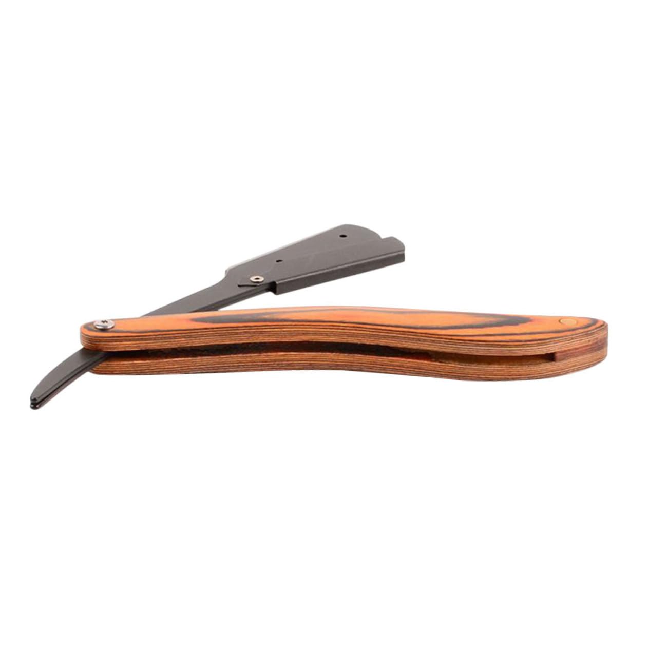 VICASKY 2pcs Stainless Steel Manual Razor Wooden Handle for for Travel Shaving and Beard Maintenance