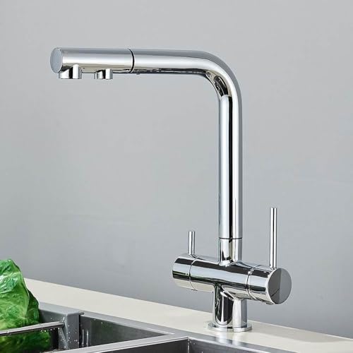 Robinet de cuisine filtrant noir pour éliminer le calcaire et optimiser l'évier